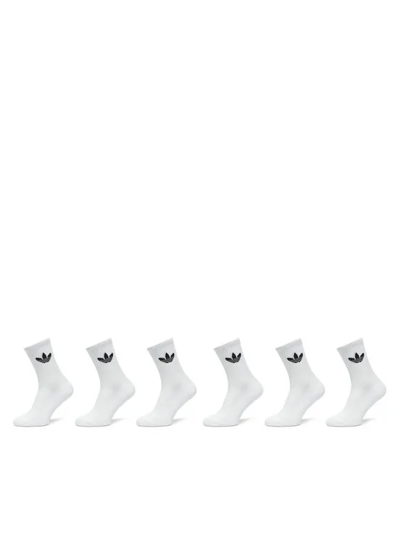 Σετ 6 ζευγάρια ψηλές κάλτσες unisex · Λευκό