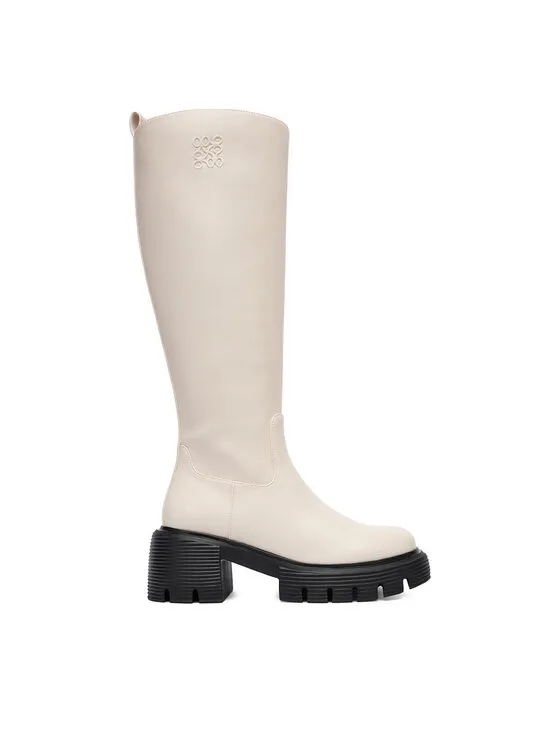 Μπότες · Εκρού · 6.5 cm