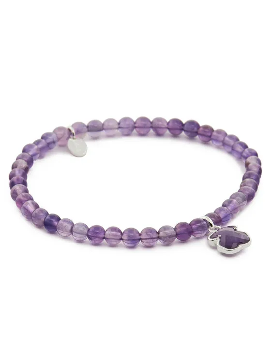 Βραχιόλι · Μωβ · Ασημί 925