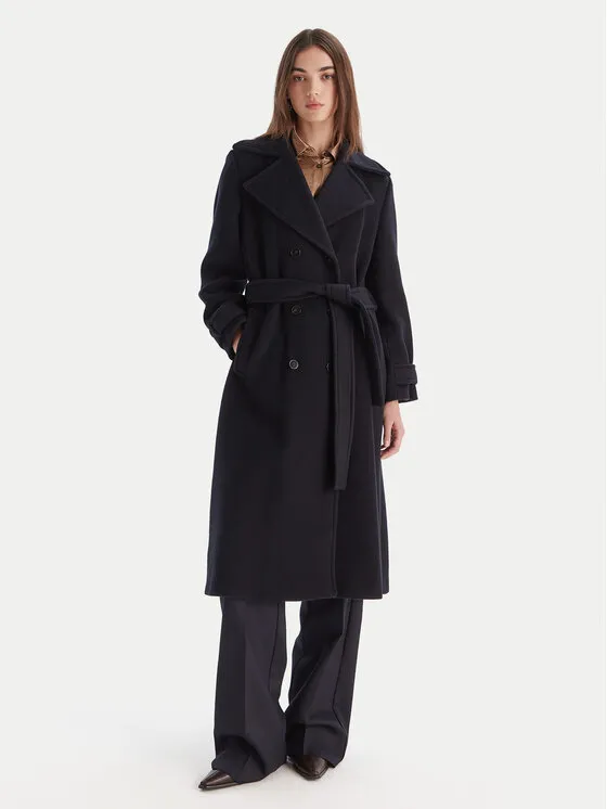 Μάλλινο παλτό · Σκούρο μπλε