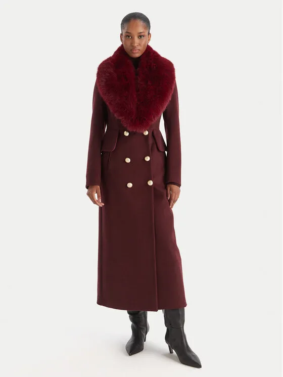 Μάλλινο παλτό · Μπορντό