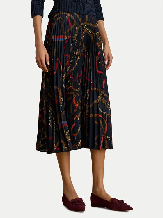 Πλισέ φούστα · Σκούρο μπλε