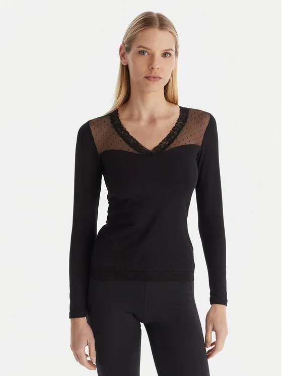 Μπλούζα πιτζάμας · Μαύρο