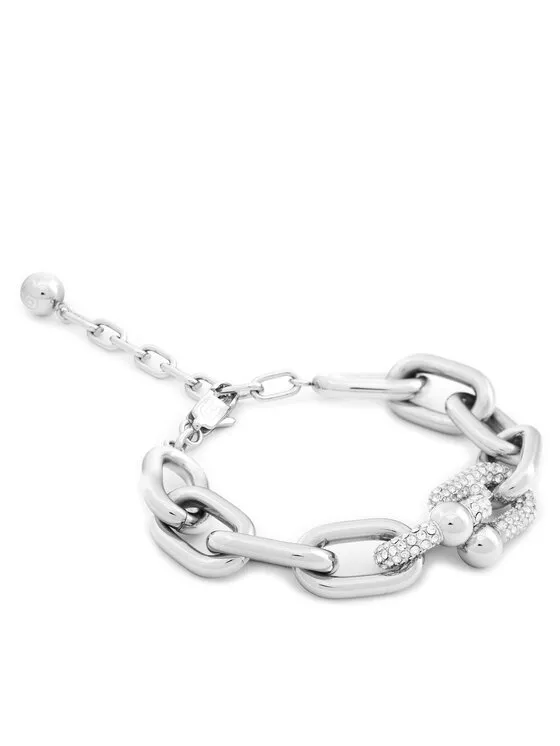 Βραχιόλι · Ασημί · Σνοξείδωτος χάλυβας, Γυαλί