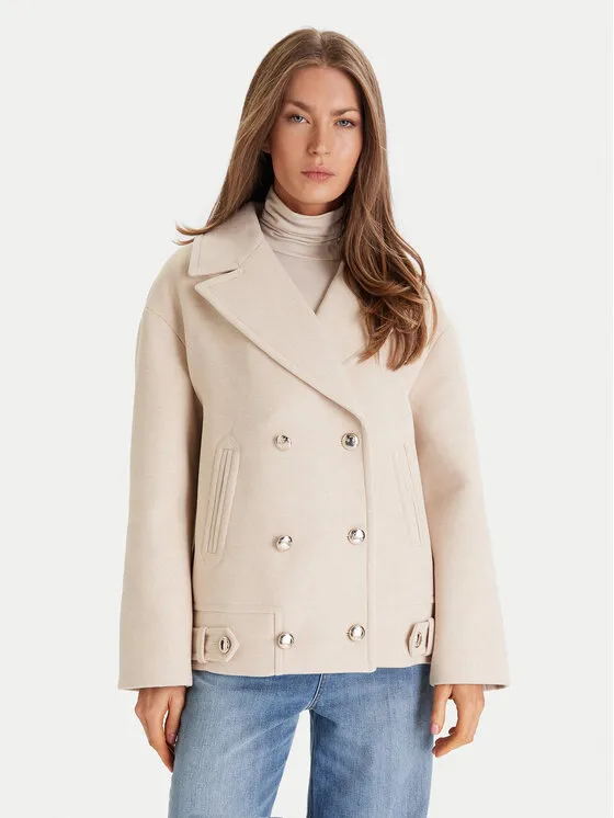 Μάλλινο παλτό · Μπεζ