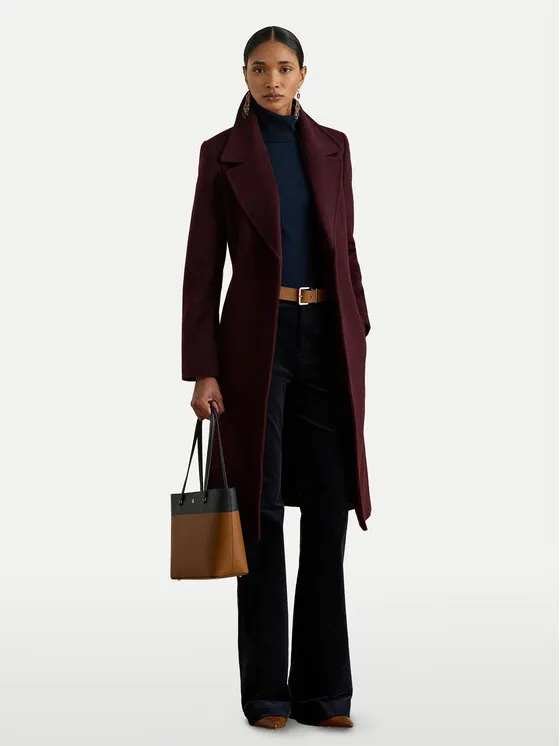 Μάλλινο παλτό · Μπορντό