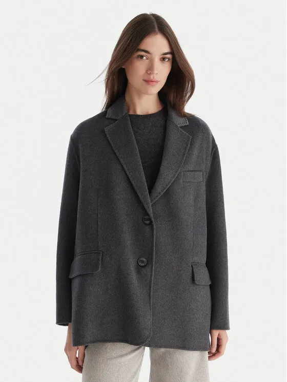 Μάλλινο παλτό · Γκρι