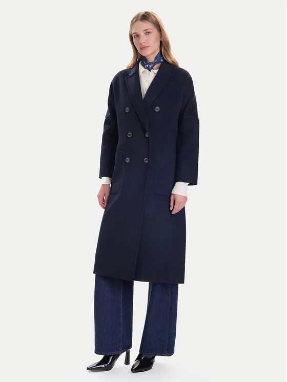 Μάλλινο παλτό · Σκούρο μπλε