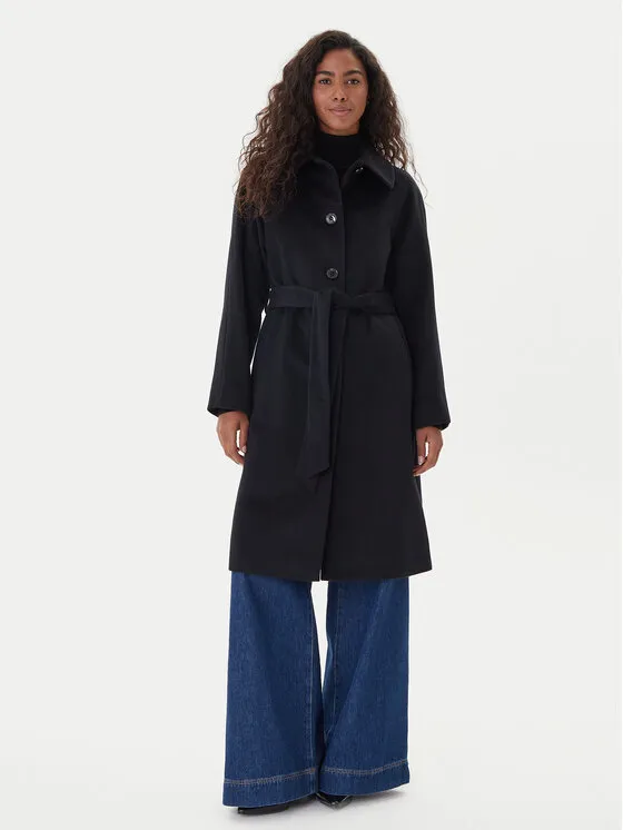 Μάλλινο παλτό · Μαύρο