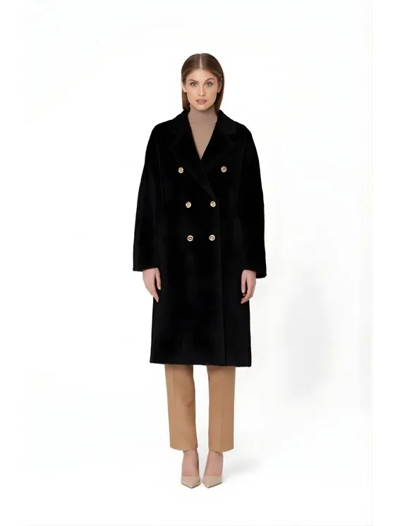 Μάλλινο παλτό · Μαύρο