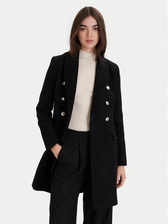 Μάλλινο παλτό · Μαύρο