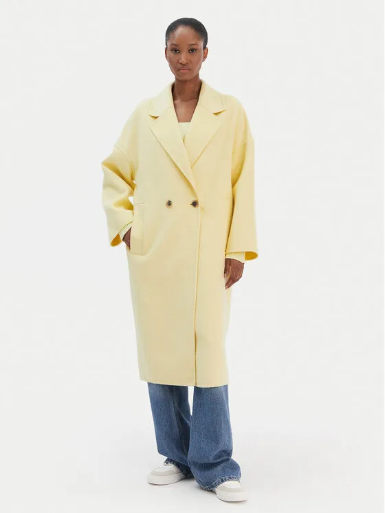 Μάλλινο παλτό · Κίτρινο