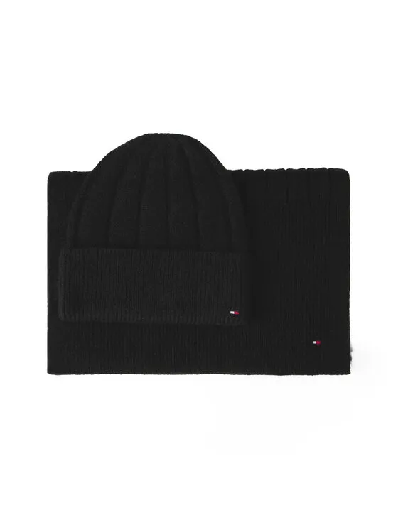 Σετ Κασκόλ και Σκούφος · Μαύρο