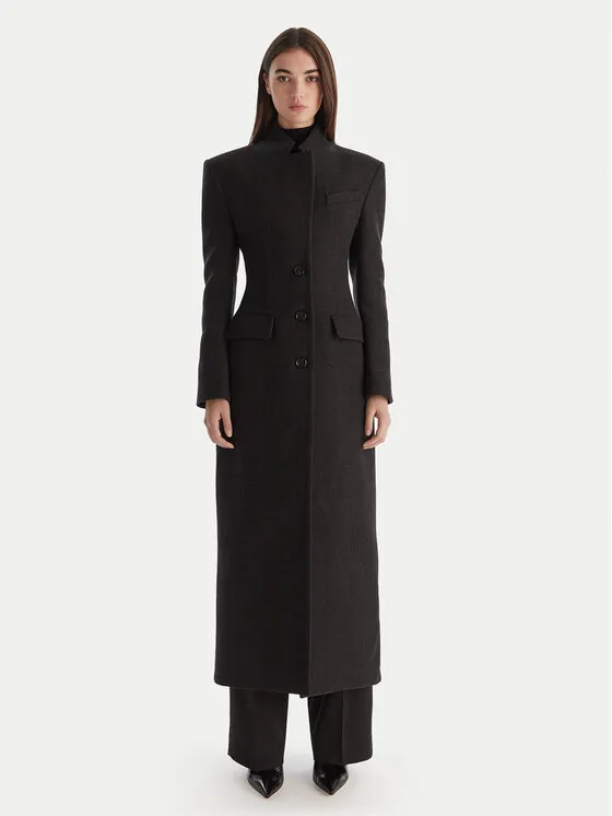 Μάλλινο παλτό · Γκρι