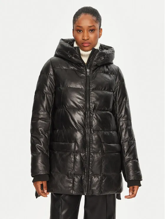 Μπουφάν δερμάτινο · Μαύρο