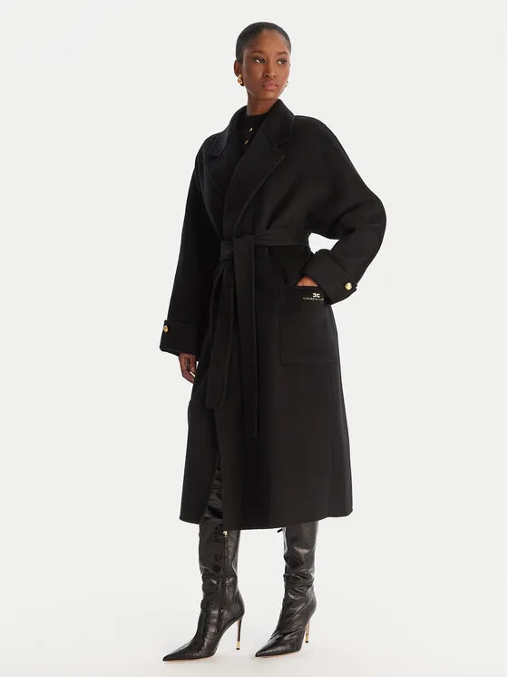 Μάλλινο παλτό · Μαύρο