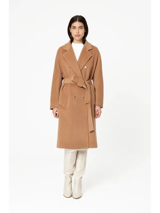 Μάλλινο παλτό · Καφέ