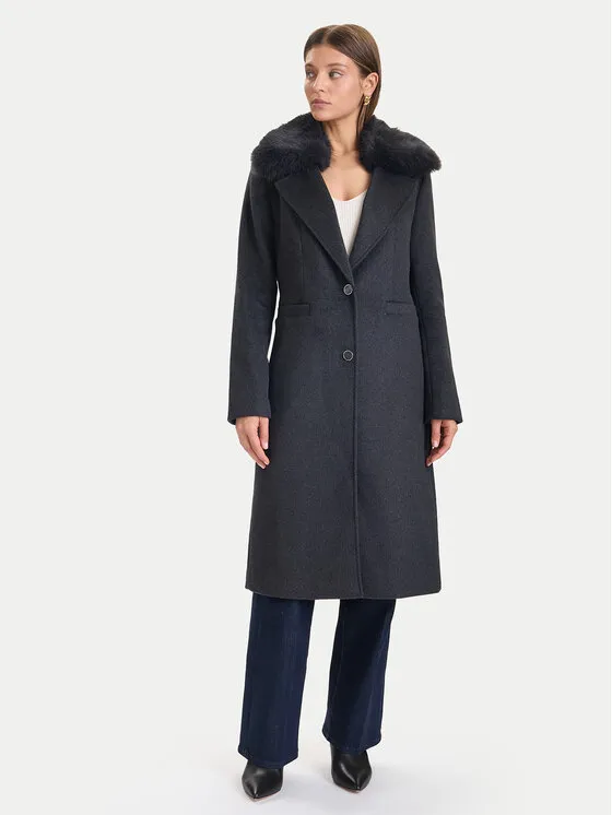 Μάλλινο παλτό · Γκρι