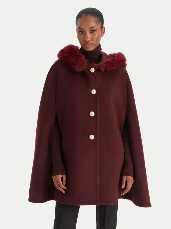 Μάλλινο παλτό · Μπορντό