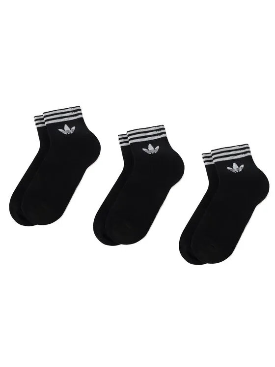 Σετ 3 ζευγάρια κοντές κάλτσες unisex · Μαύρο