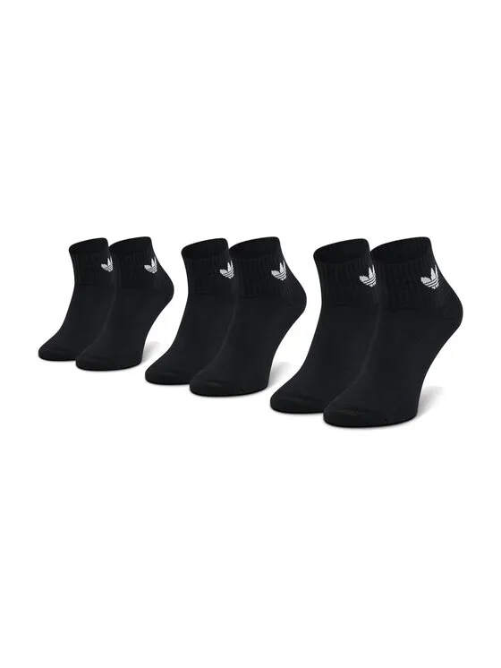 Σετ 3 ζευγάρια ψηλές κάλτσες unisex · Μαύρο