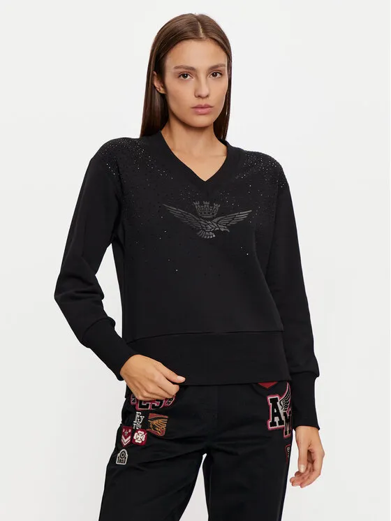 Aeronautica Militare Μπλούζα · Μαύρο · Regular Fit