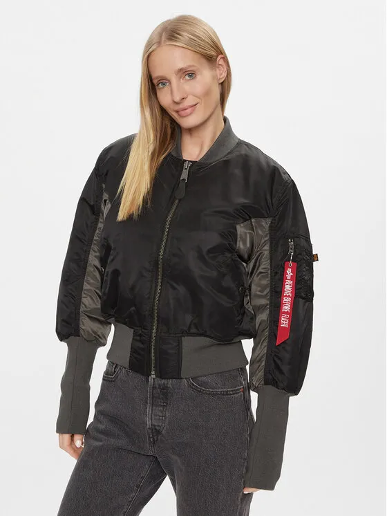 Alpha Industries Μπόμπερ μπουφάν · Μαύρο