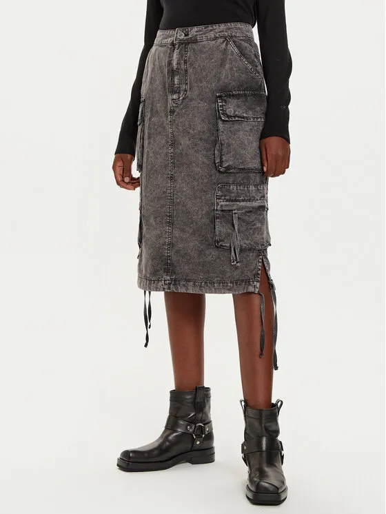 Alpha Industries Φούστα τζιν · Γκρι · Midi