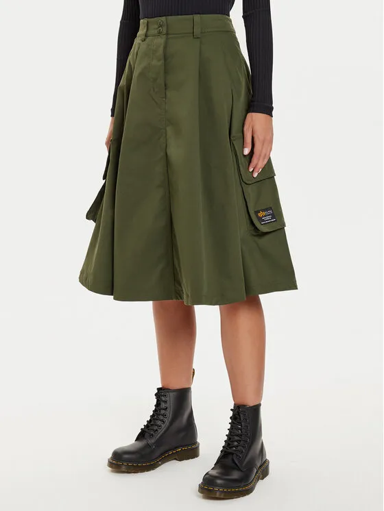 Alpha Industries Φούστα σε γραμμή Α · Πράσινο · Midi