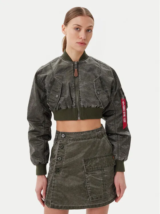 Alpha Industries Μπόμπερ μπουφάν · Πράσινο