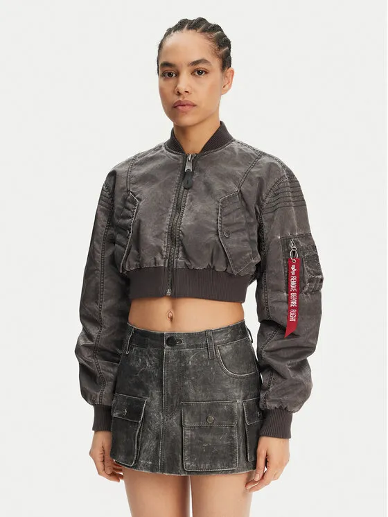 Alpha Industries Μπόμπερ μπουφάν · Γκρι