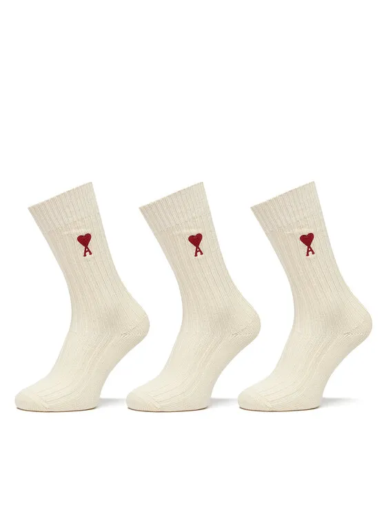 AMI PARIS Κάλτσες Ψηλές Unisex · Εκρού