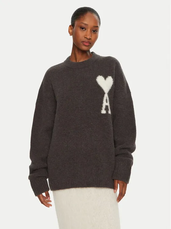 AMI PARIS Πουλόβερ · Γκρι · Regular Fit