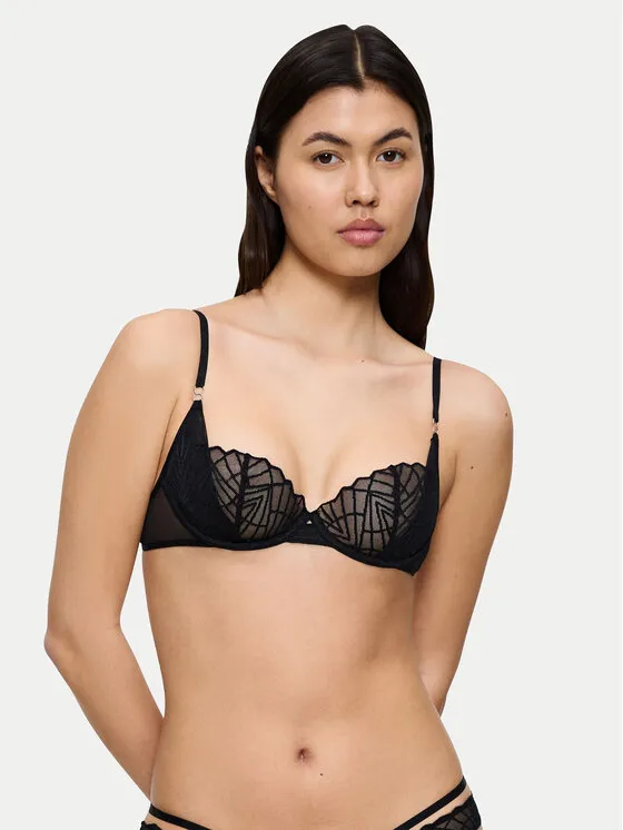 Σουτιέν Balconette · Μαύρο