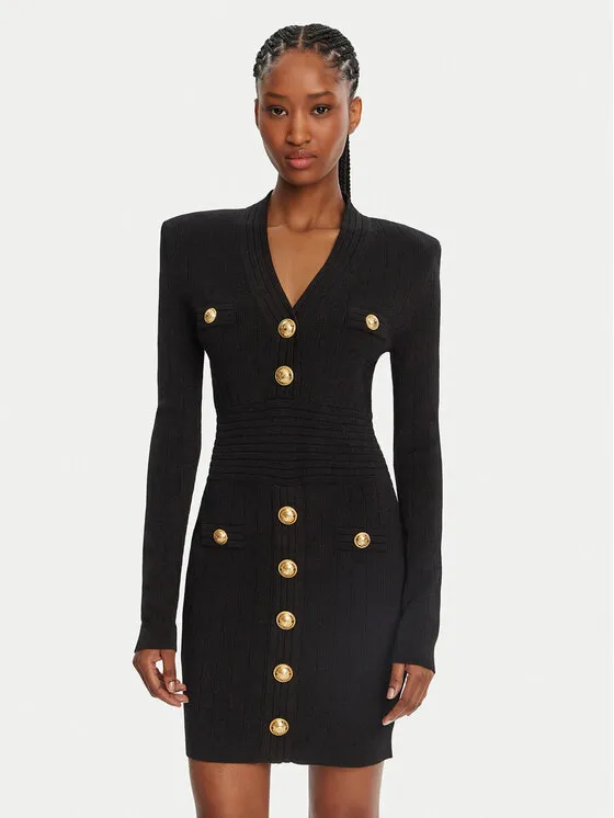 Balmain Φόρεμα υφασμάτινο · Μαύρο · Mini