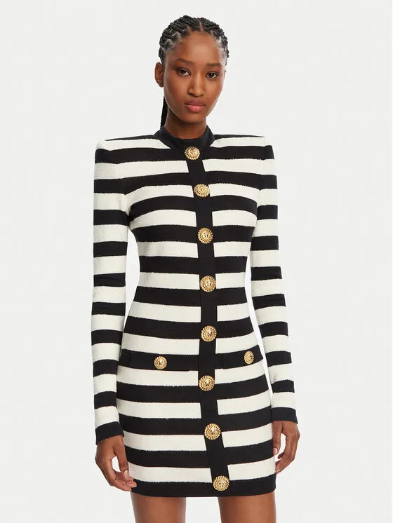 Balmain Φόρεμα υφασμάτινο · Μαύρο · Mini