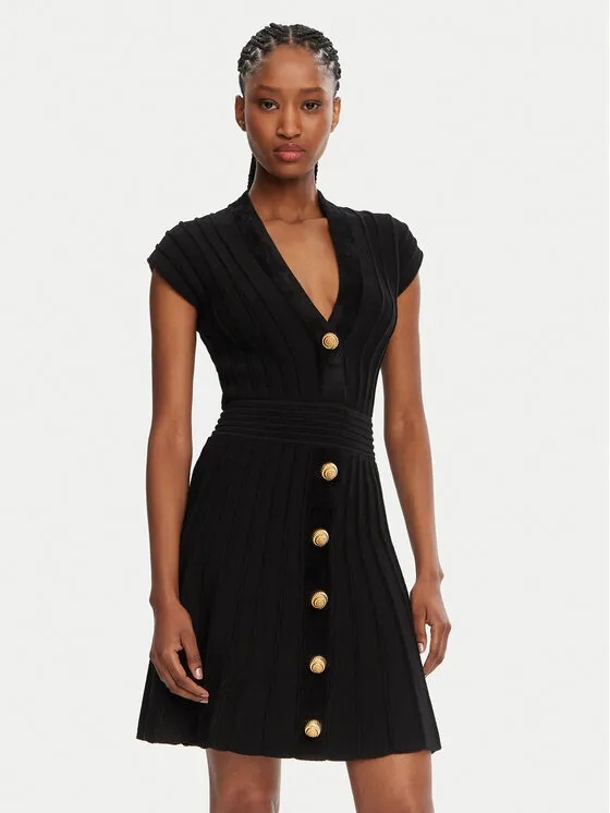 Balmain Φόρεμα υφασμάτινο · Μαύρο · Mini