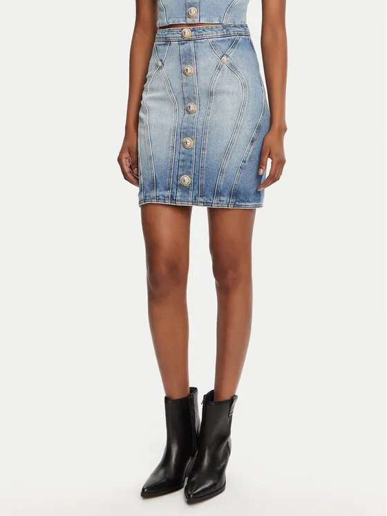 Balmain Φούστα τζιν · Μπλε · Mini