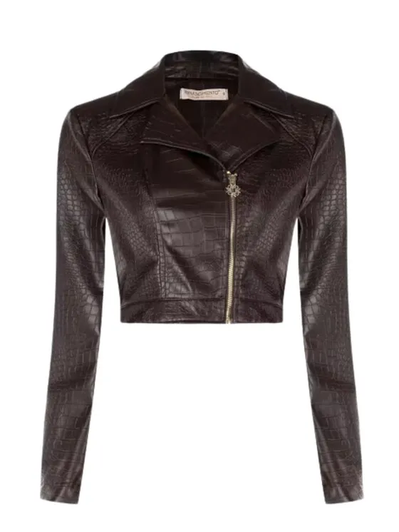 Biker Jacket · Καφέ