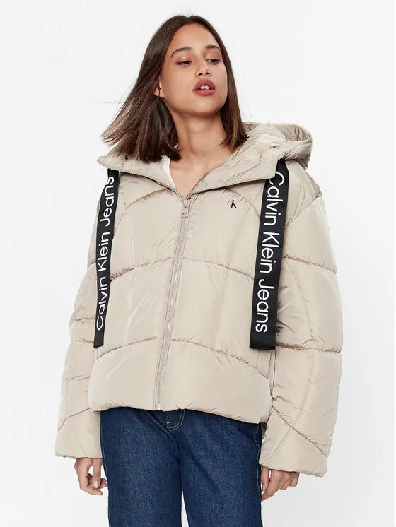Calvin Klein Jeans Μπουφάν χειμωνιάτικο · Μπεζ
