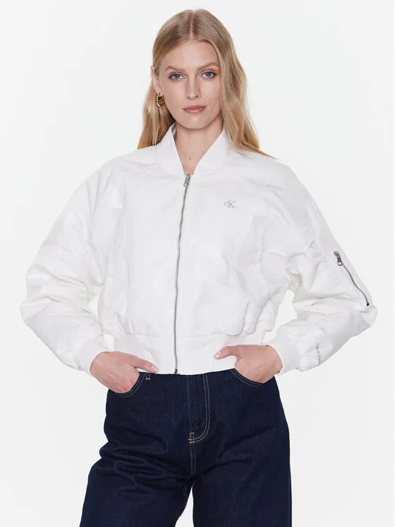 Calvin Klein Jeans Μπόμπερ μπουφάν · Λευκό