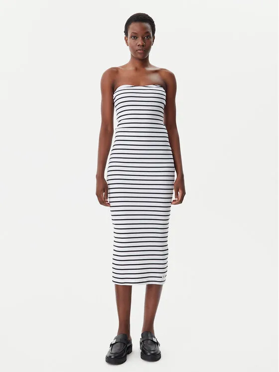 Calvin Klein Jeans Φόρεμα καλοκαιρινό · Λευκό · Midi