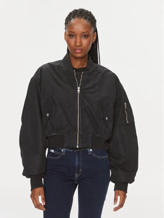 Calvin Klein Jeans Μπόμπερ μπουφάν · Μαύρο