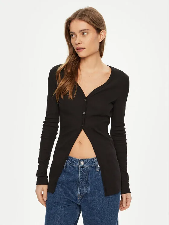 Ζακέτα · Μαύρο · Slim Fit