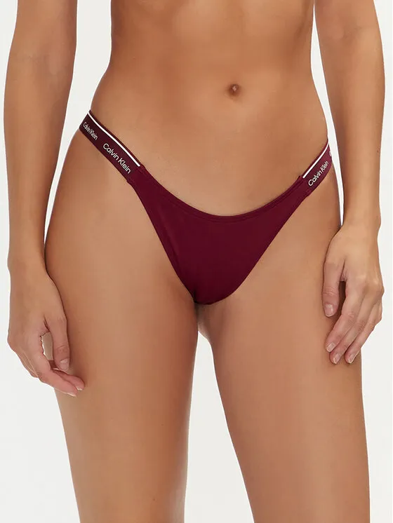 Calvin Klein Swimwear Μπικίνι κάτω μέρος · Μπορντό