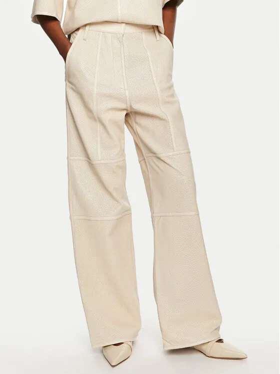 DAY BIRGER ÉT MIKKELSEN Παντελόνι δερμάτινο · Μπεζ · Regular Fit