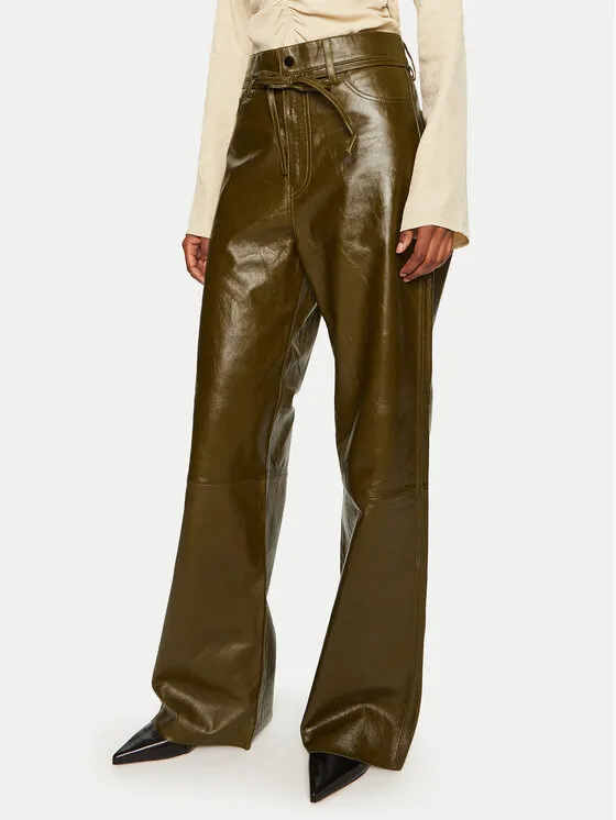 DAY BIRGER ÉT MIKKELSEN Παντελόνι δερμάτινο · Καφέ · Regular Fit
