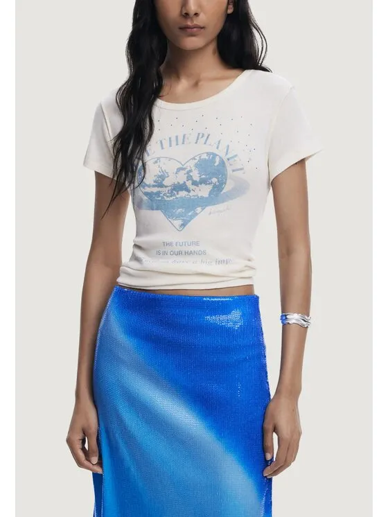 T-Shirt · Μπεζ