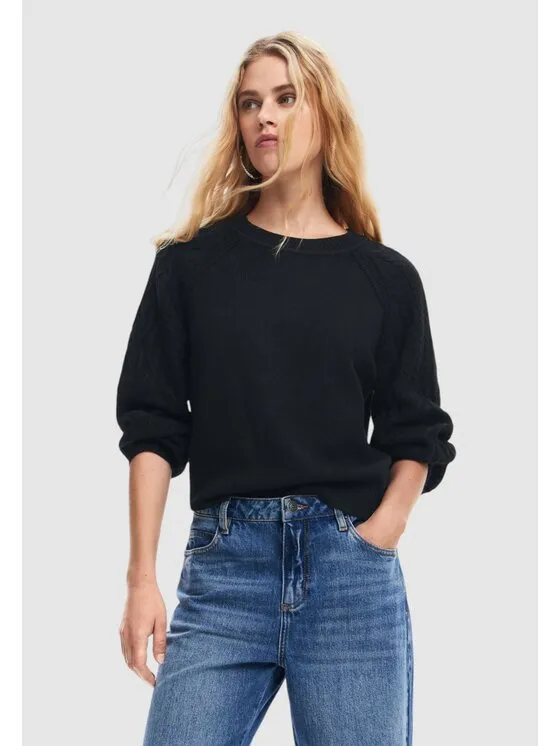 Desigual Πουλόβερ · Μαύρο · Regular Fit