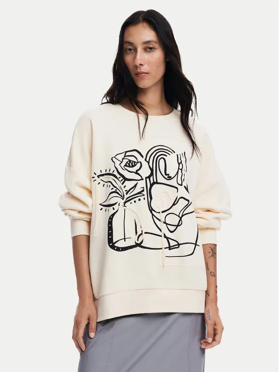 Μπλούζα · Εκρού · Oversize
